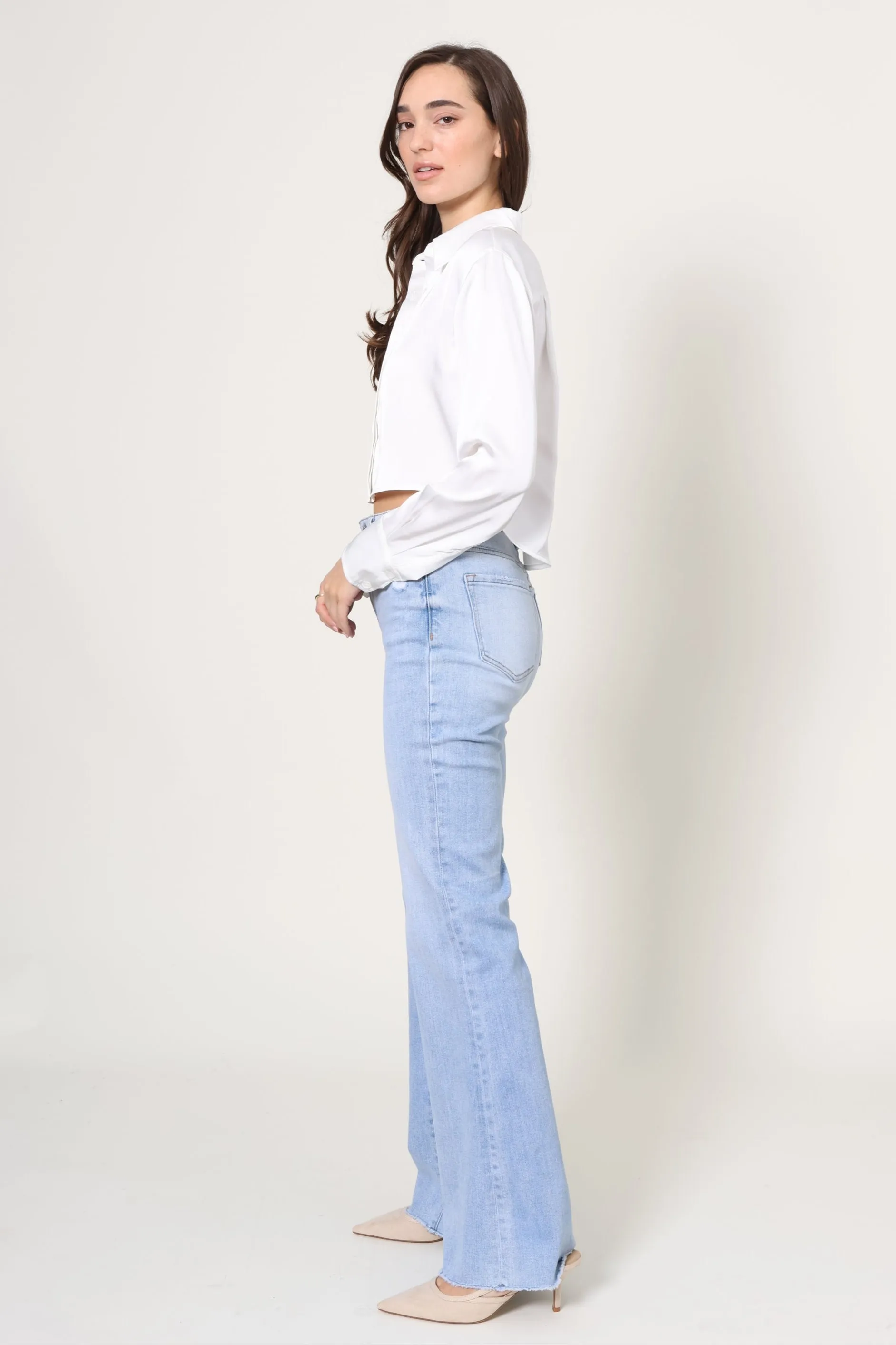 High Low Satin Shirt sold by Mixology product image thumbnail 4