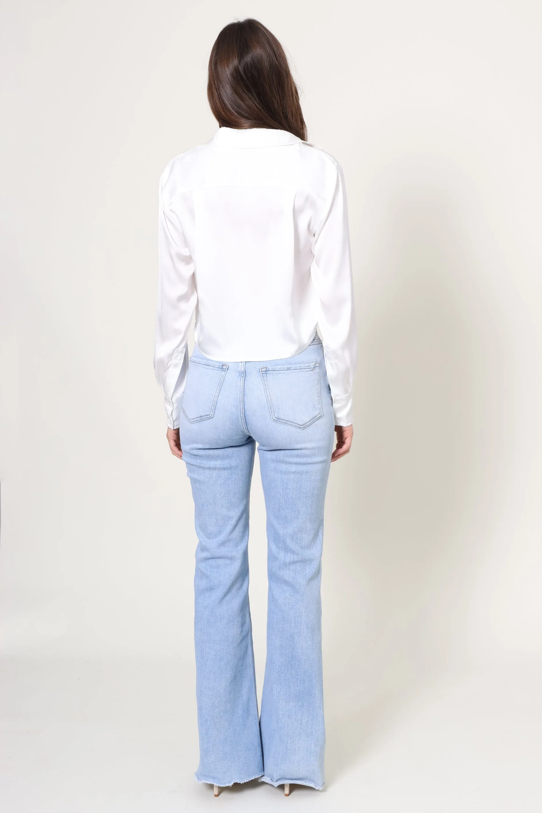 High Low Satin Shirt sold by Mixology product image thumbnail 5