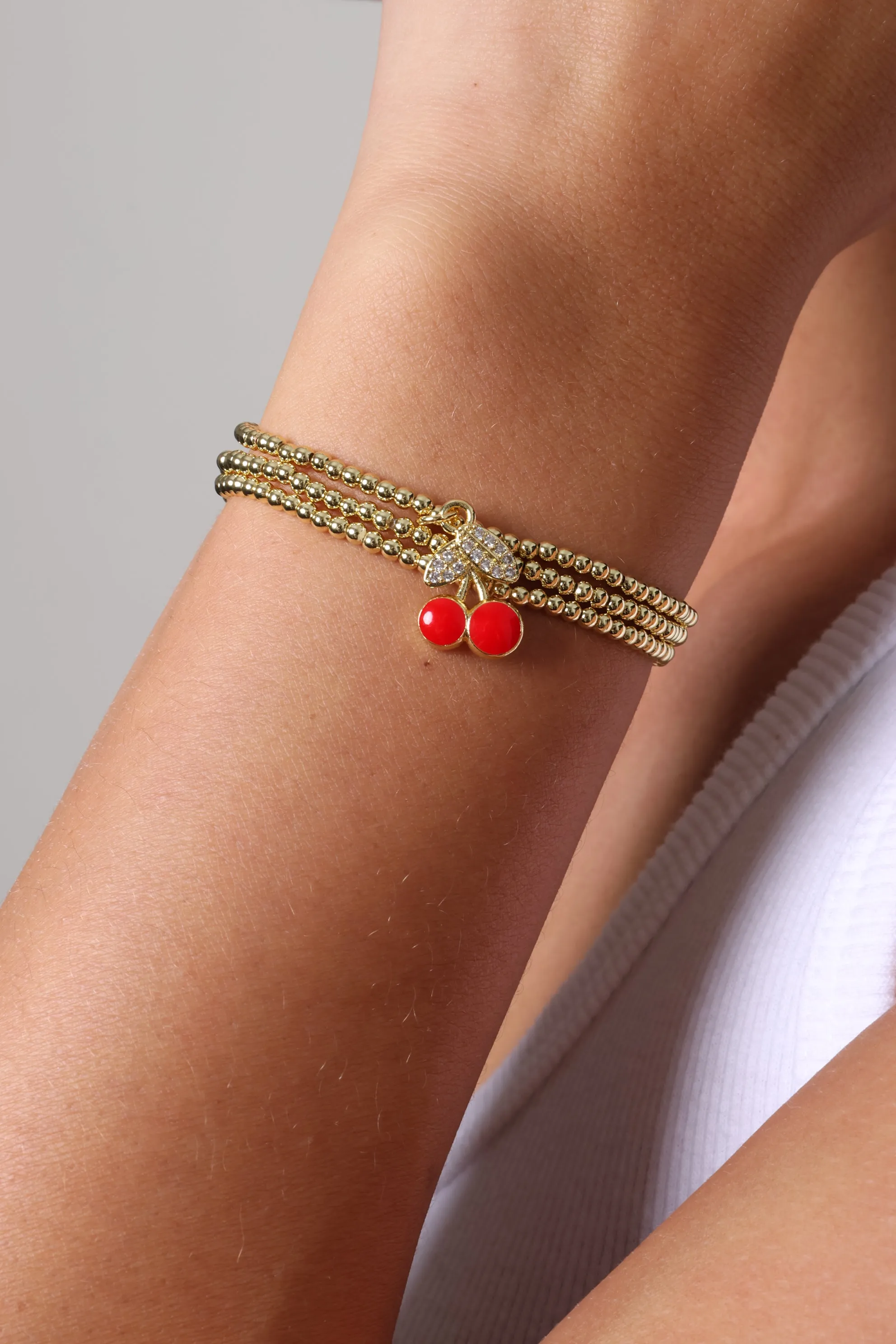 Cherry Set Of 3 Bracelets sold by Mixology