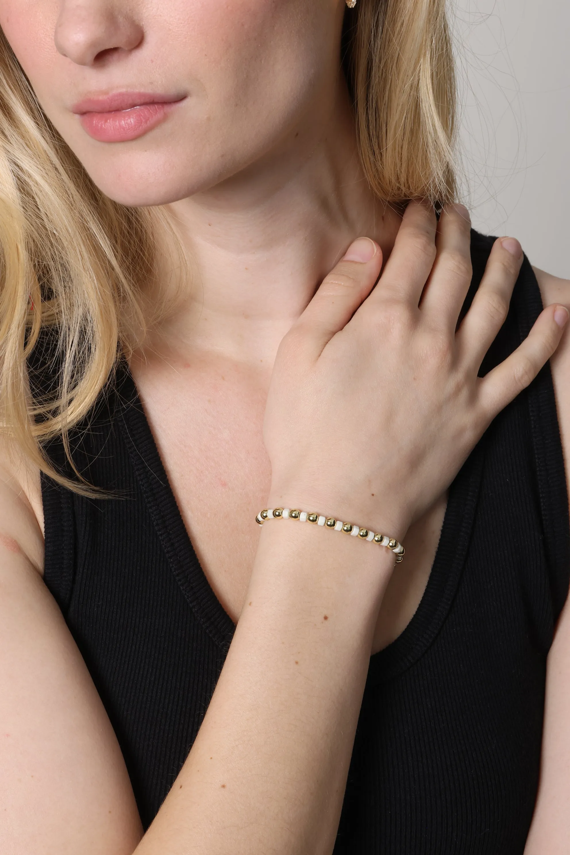 Blake Medium Bead And Ball Bracelet sold by Mixology