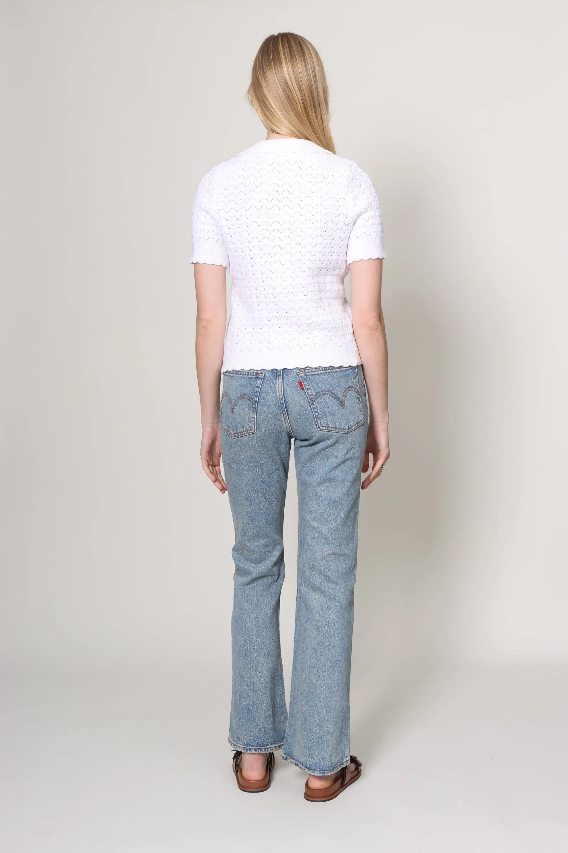 Open Stitch Polo Sweater sold by Mixology product image thumbnail 4