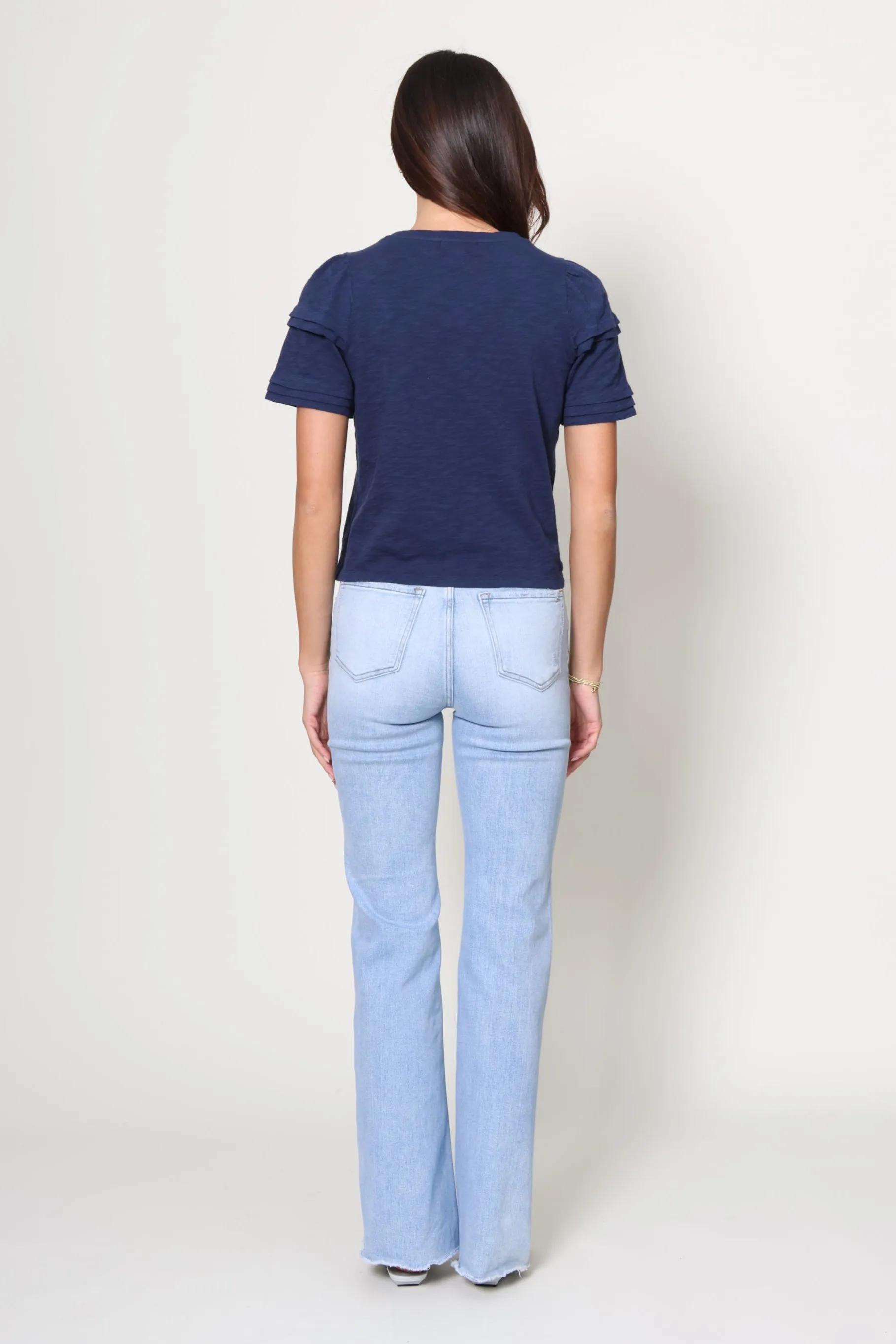 Ruffle Sleeve T Shirt sold by Mixology product image thumbnail 5