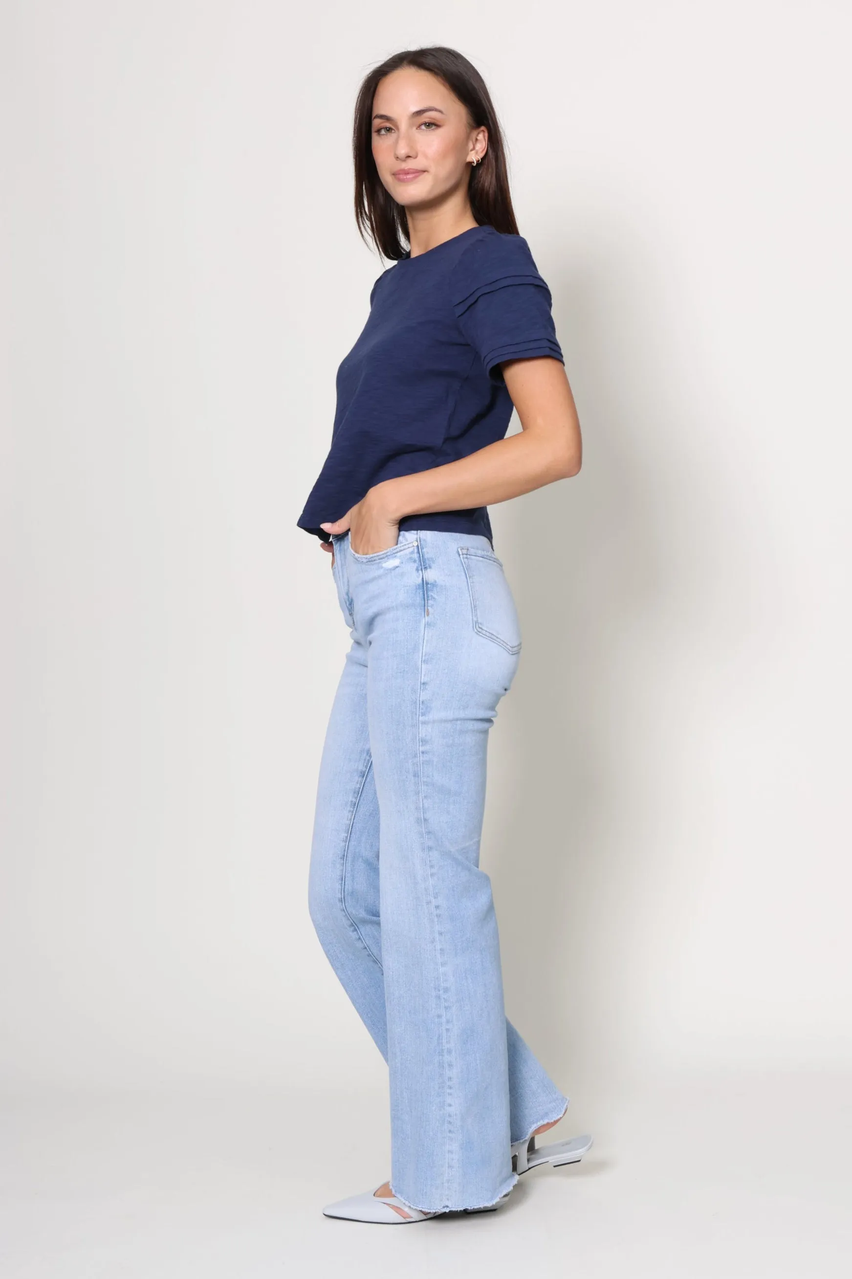 Ruffle Sleeve T Shirt sold by Mixology product image thumbnail 4