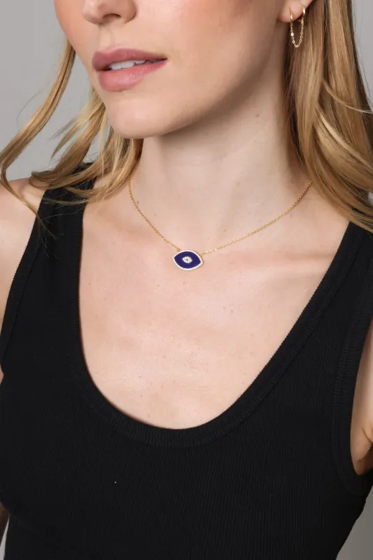 Rissa Evil Eye with CZ Necklace sold by Mixology