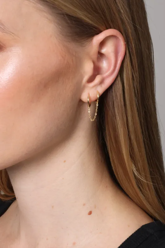 Dolly Double Huggie with Chain sold by Mixology