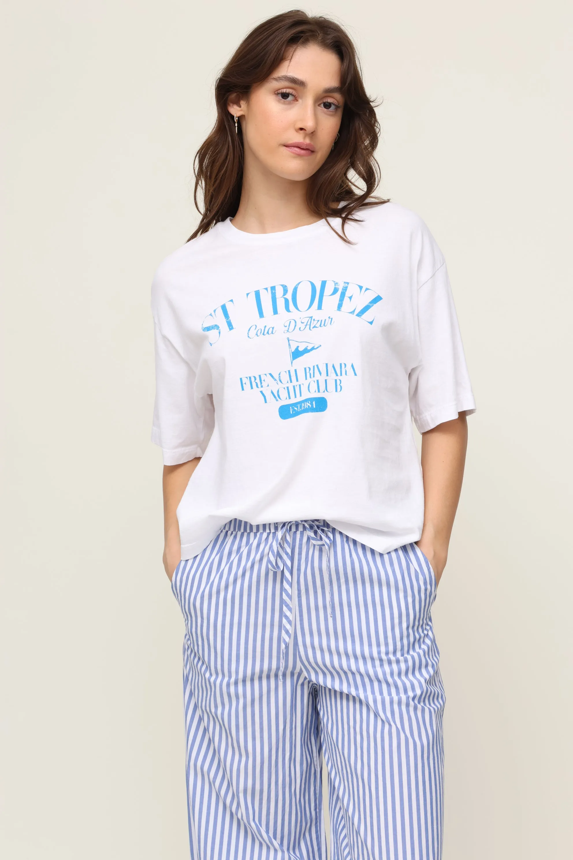 St Tropez Boyfriend Tee sold by Mixology