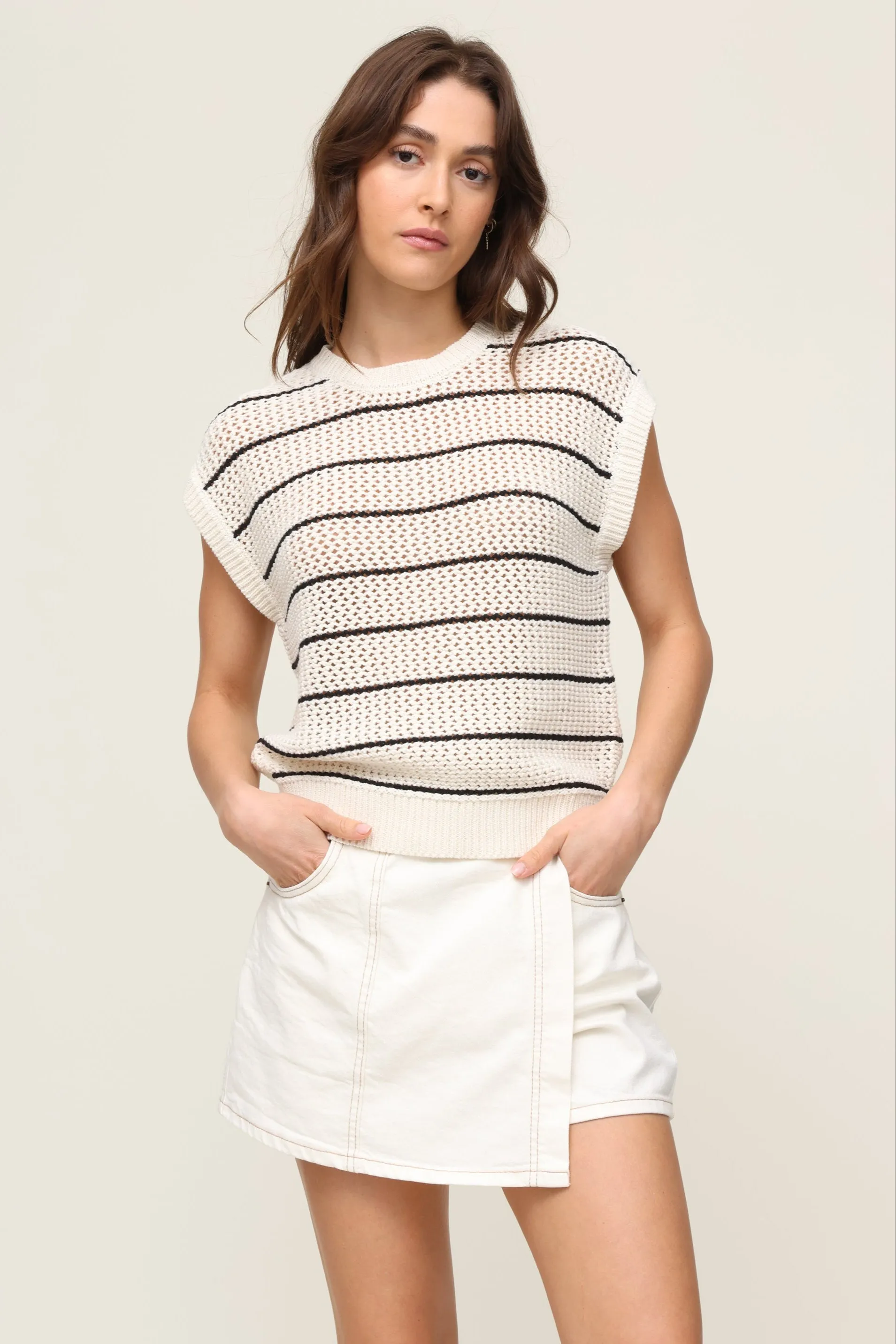 Ines Stripe Sweater sold by Mixology