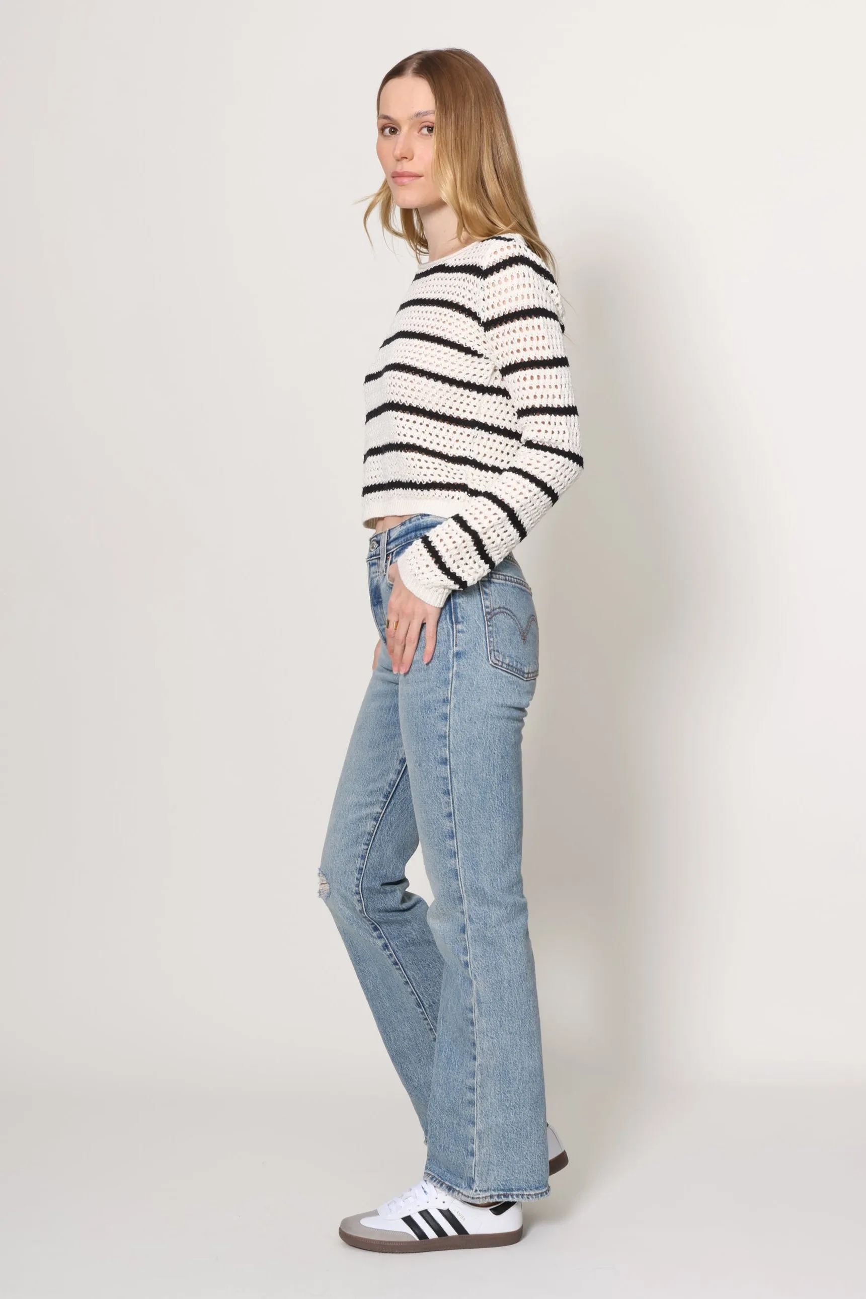 Kit Stripe Crochet Sweater sold by Mixology product image thumbnail 3