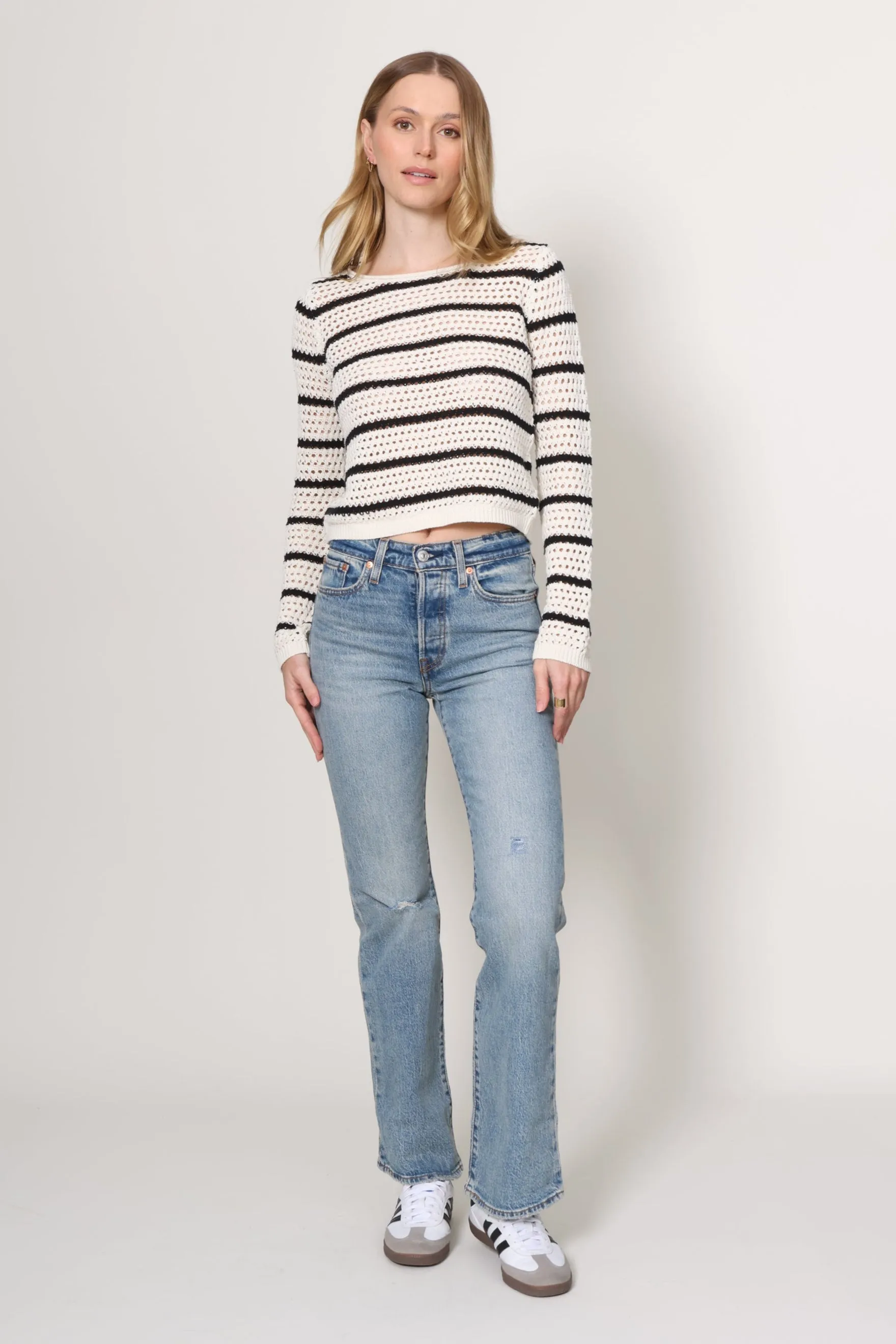 Kit Stripe Crochet Sweater sold by Mixology product image thumbnail 2