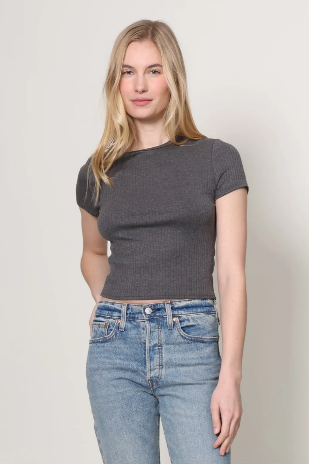 Simply Ribbed Tee sold by Mixology product image thumbnail 2