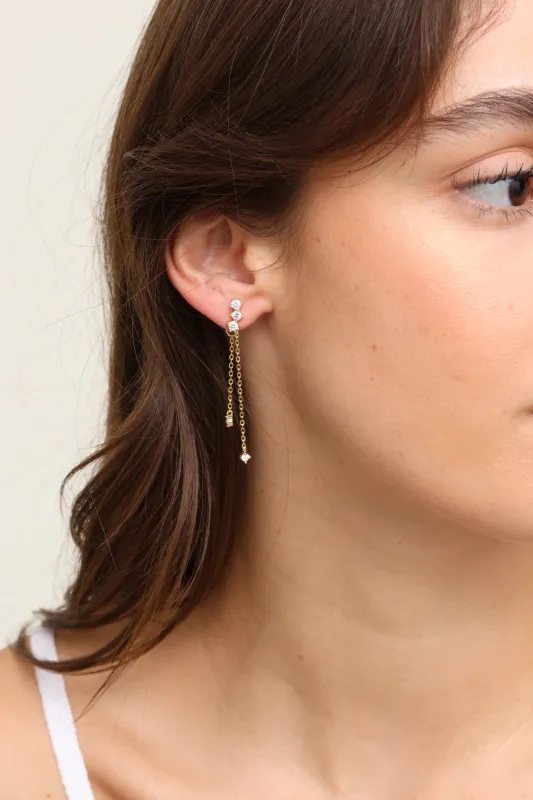 Lance Double Chain Drop Earring sold by Mixology