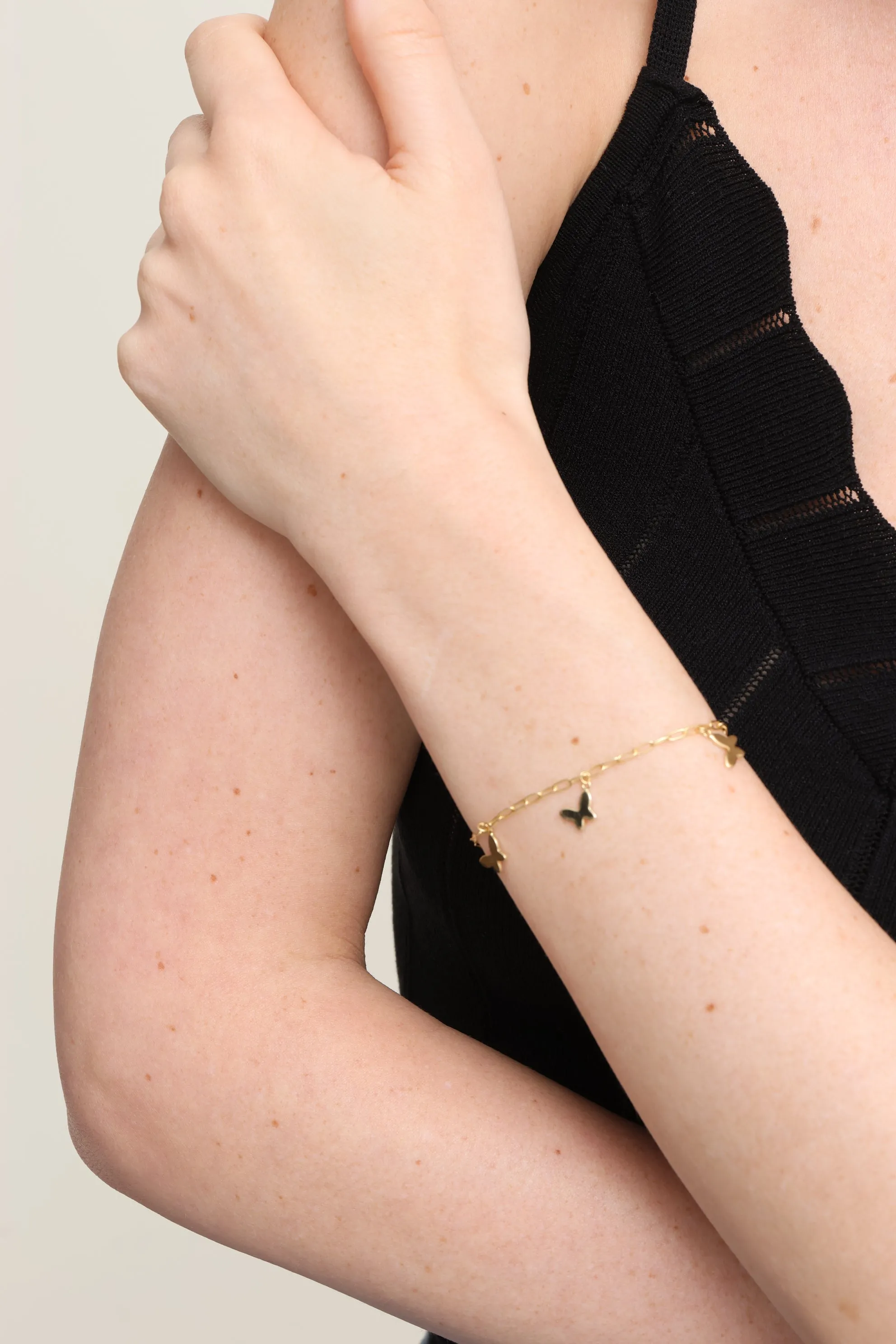 Paige Butterfly Charm Bracelet sold by Mixology