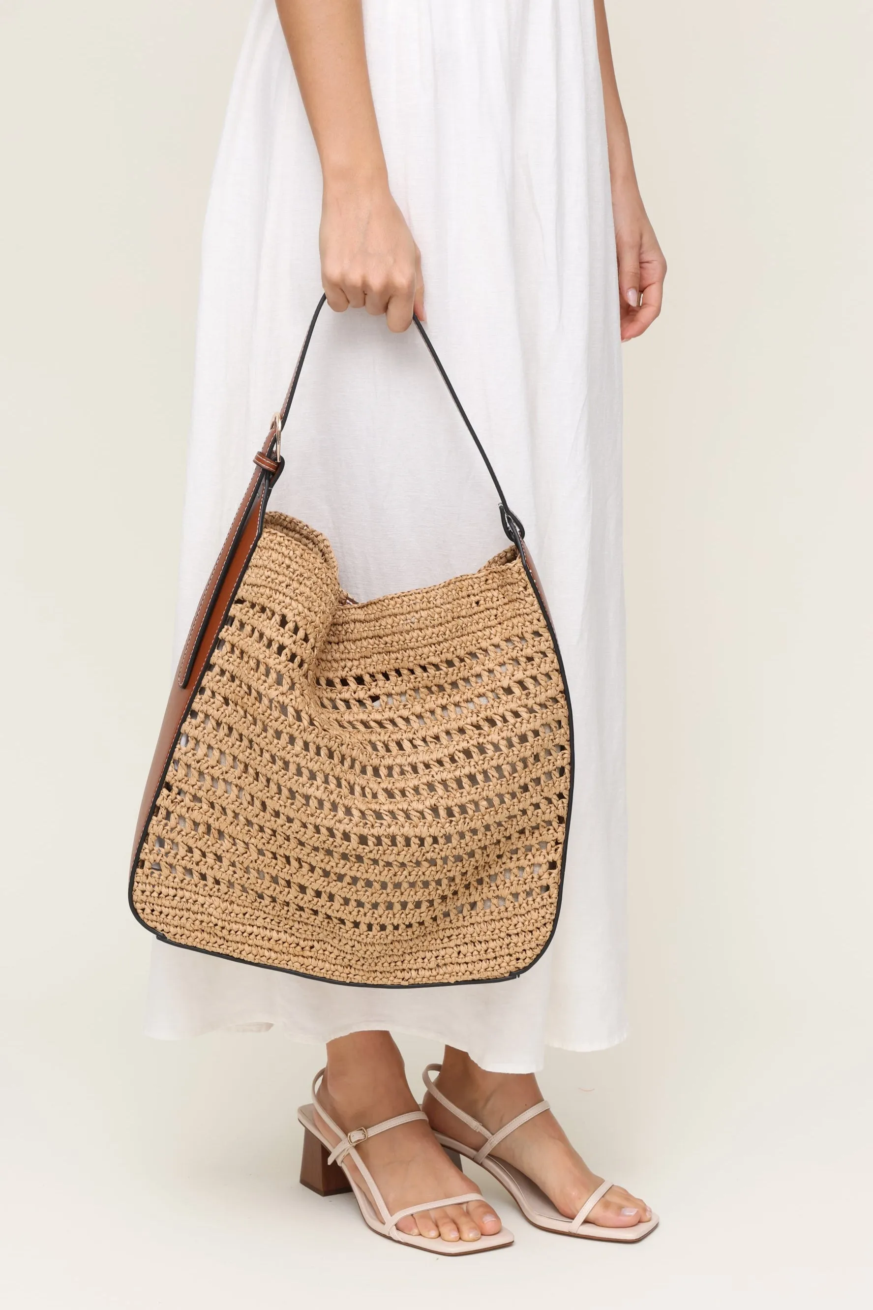 Raffia Shoulder Bag sold by Mixology