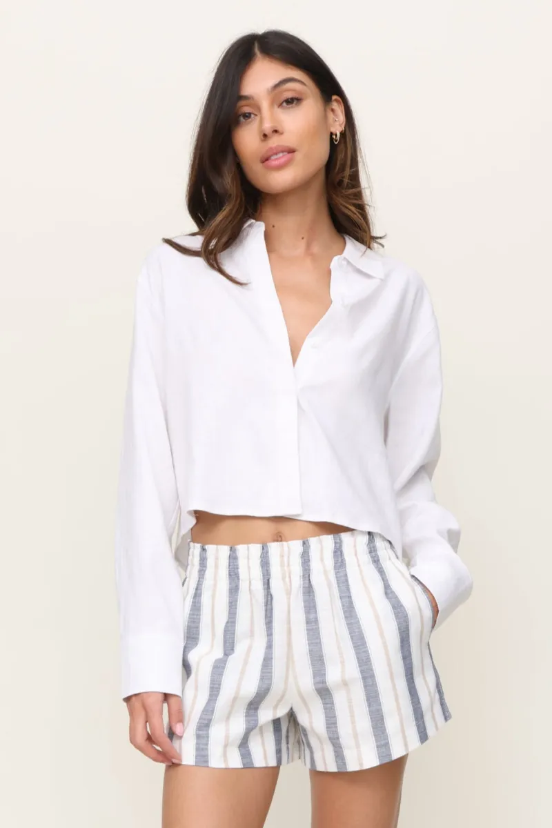 The Carissa Linen Button Down sold by Mixology
