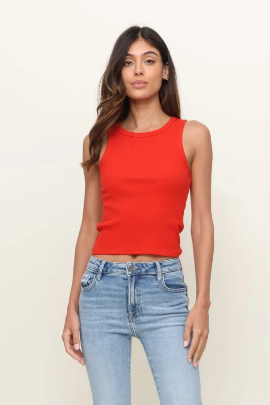 Hadley High Neck Tank Top sold by Mixology