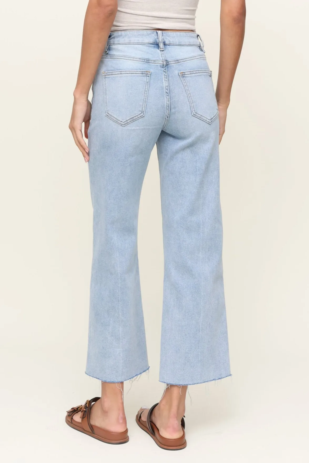 High Rise Wide Leg Raw Hem sold by Mixology product image thumbnail 4