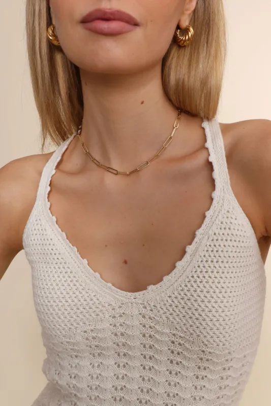 Chiarra 16" Paper Clip Necklace sold by Mixology