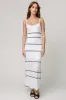 Catamaran Striped Maxi Dress sold by Mixology