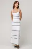 Catamaran Striped Maxi Dress sold by Mixology