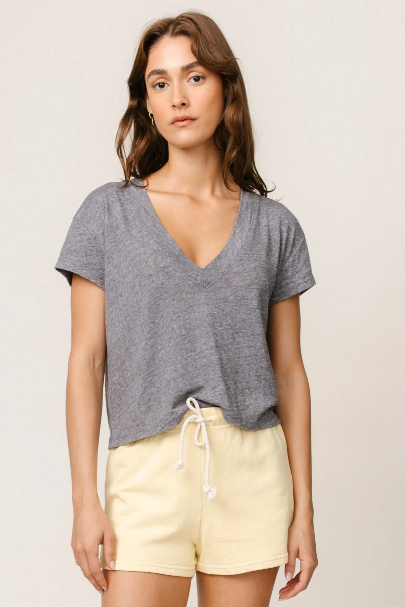 Rosie Linen Jersey V-Neck Tee sold by Mixology product image thumbnail 2