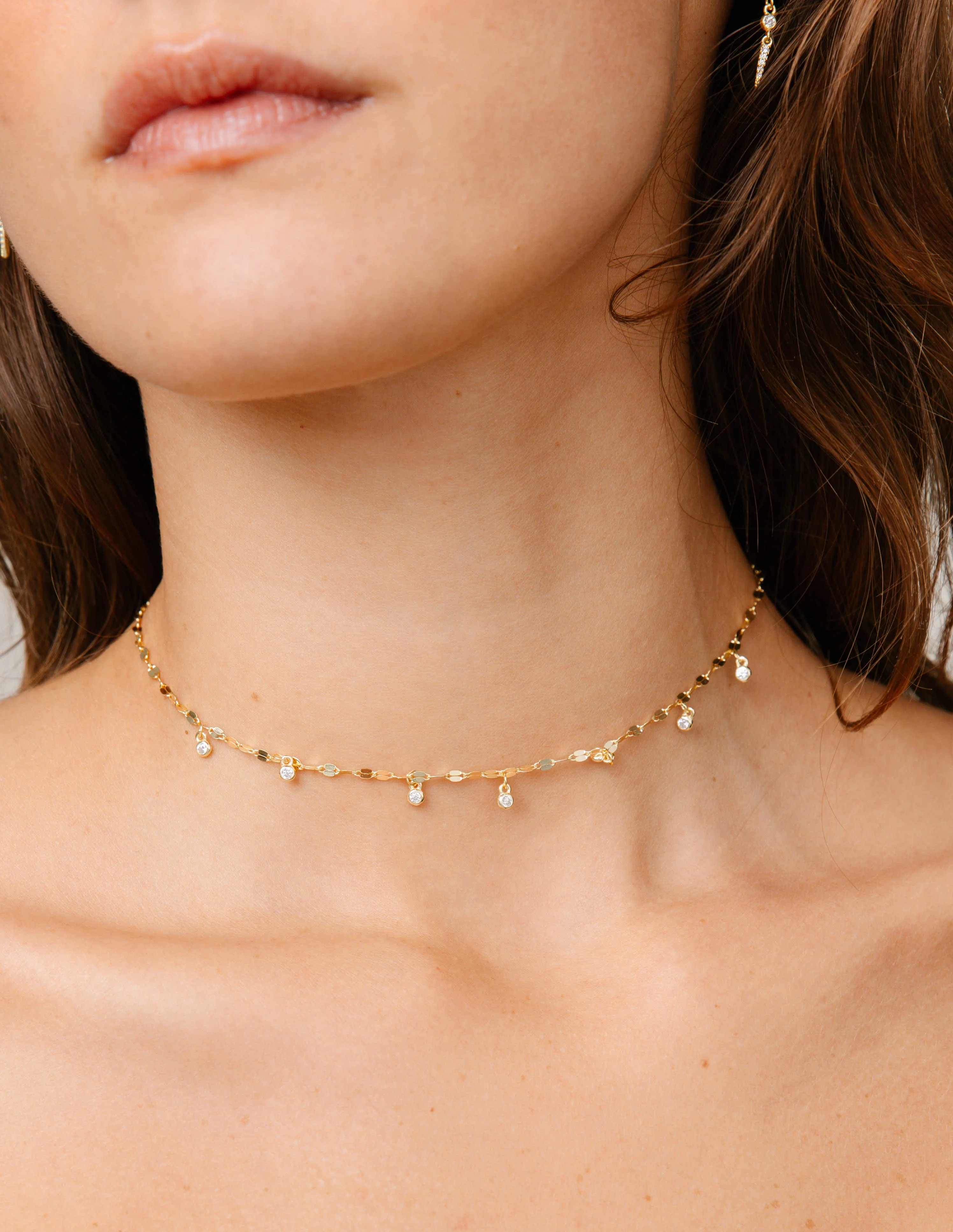 Vanessa Choker with Hanging Bezel sold by Mixology
