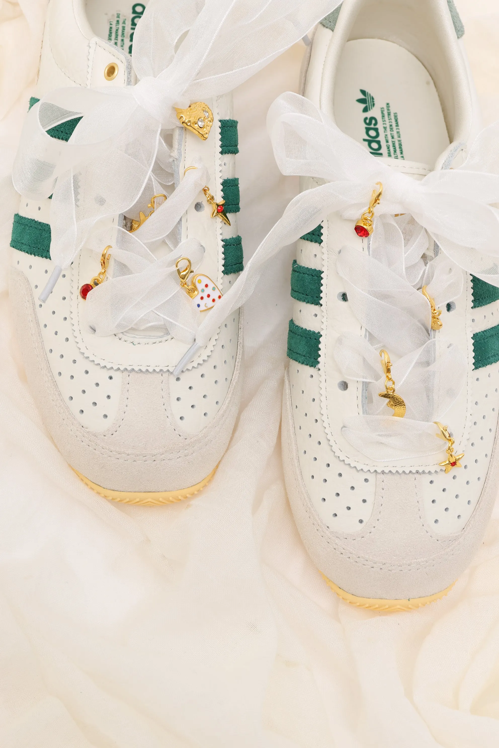 White Lace Shoe Charms sold by Mixology