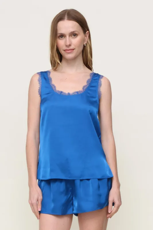 Tyla Lace Trim Tank sold by Mixology