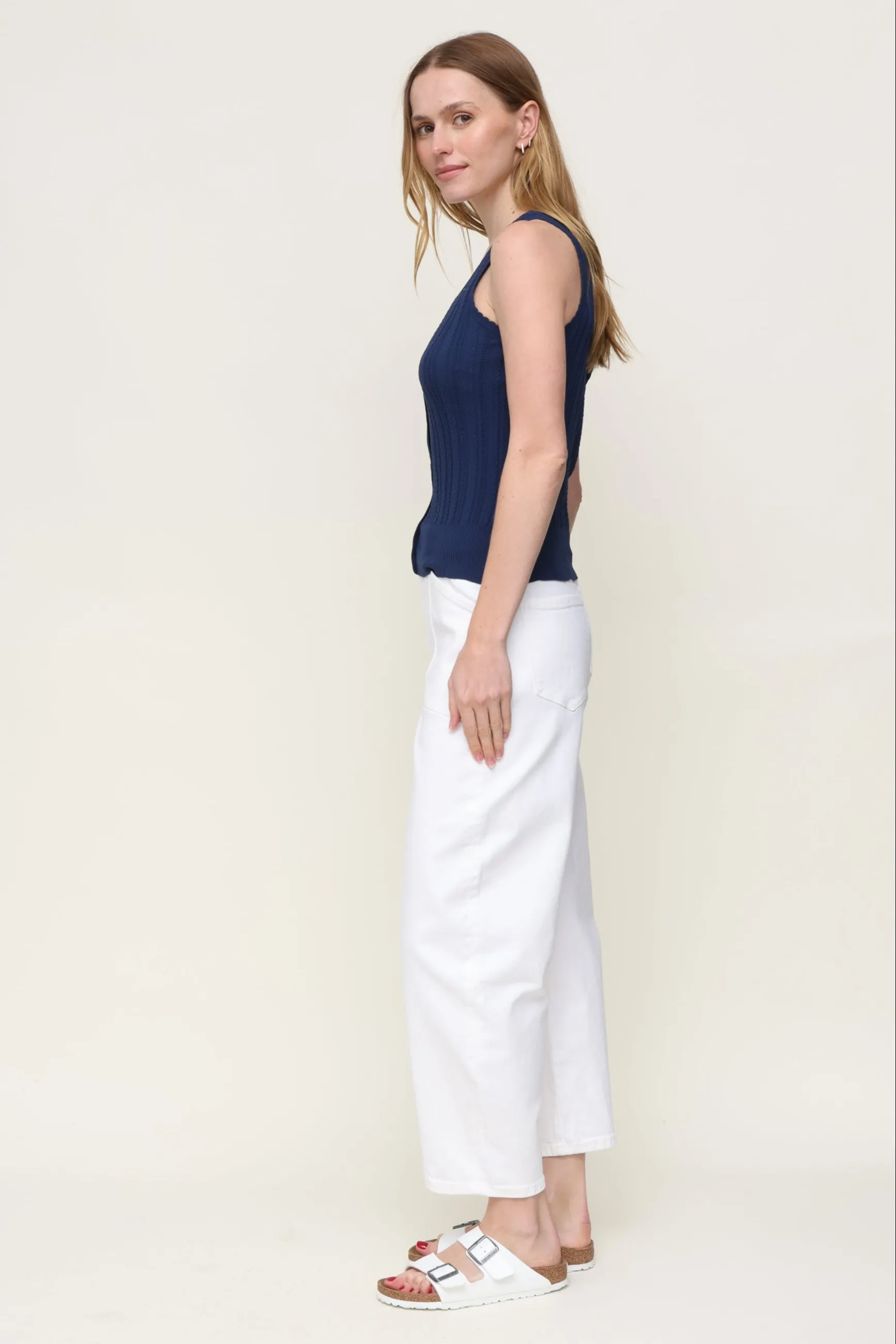 Henley Knit Tank sold by Mixology product image thumbnail 4