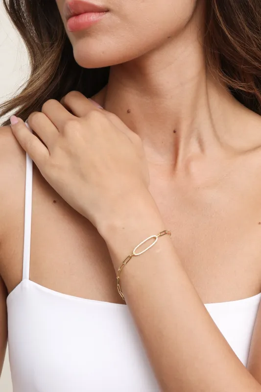 Abie Link Bracelet W Cz sold by Mixology