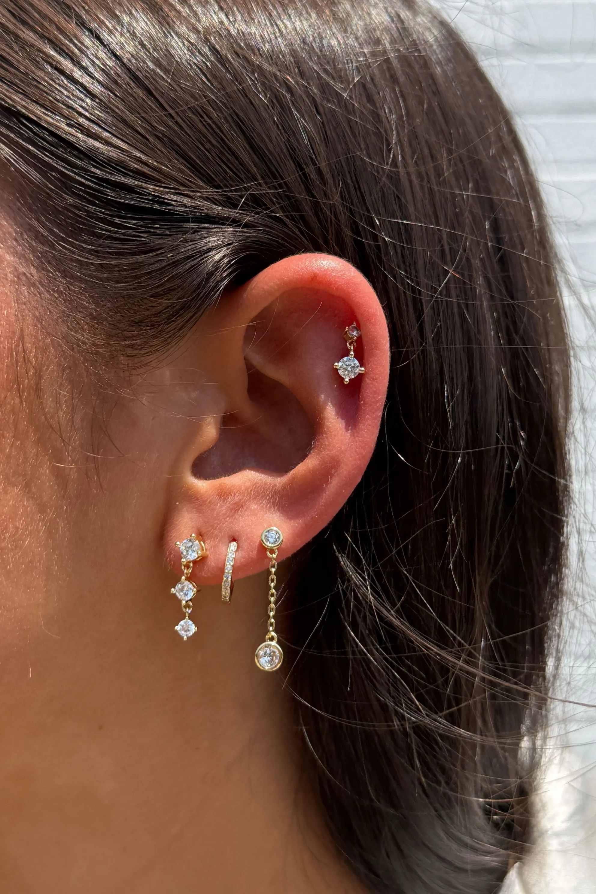 Graduated Cz Drop Earring Set sold by Mixology