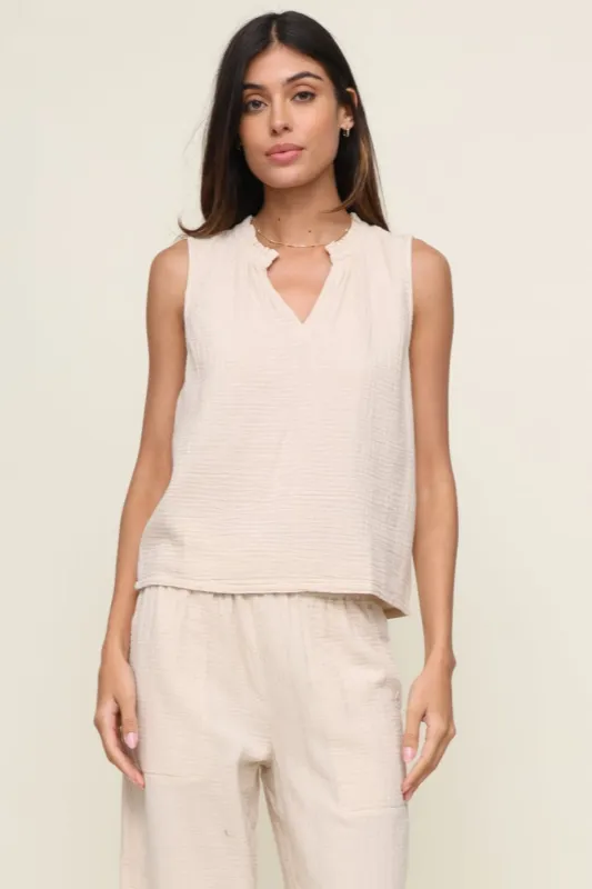 Christy Double Gauze Top sold by Mixology