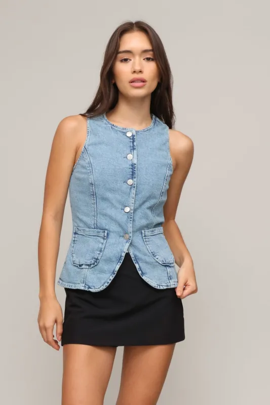 Portola Denim Vest sold by Mixology