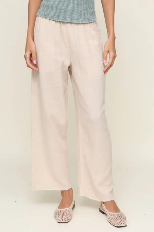 Leon Crop Double Gauze Pant sold by Mixology