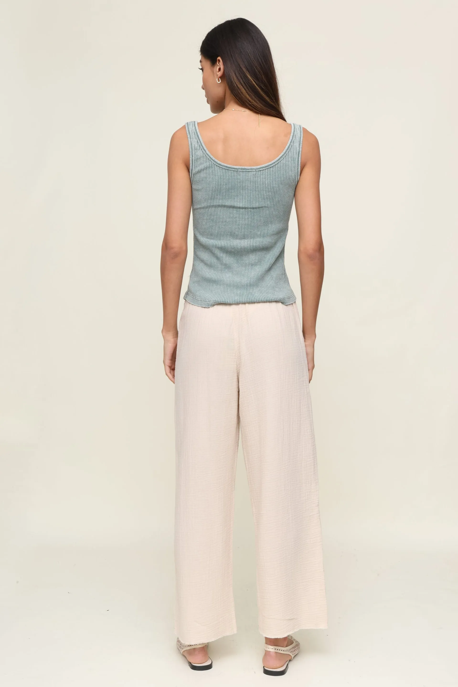 Leon Crop Double Gauze Pant sold by Mixology product image thumbnail 4