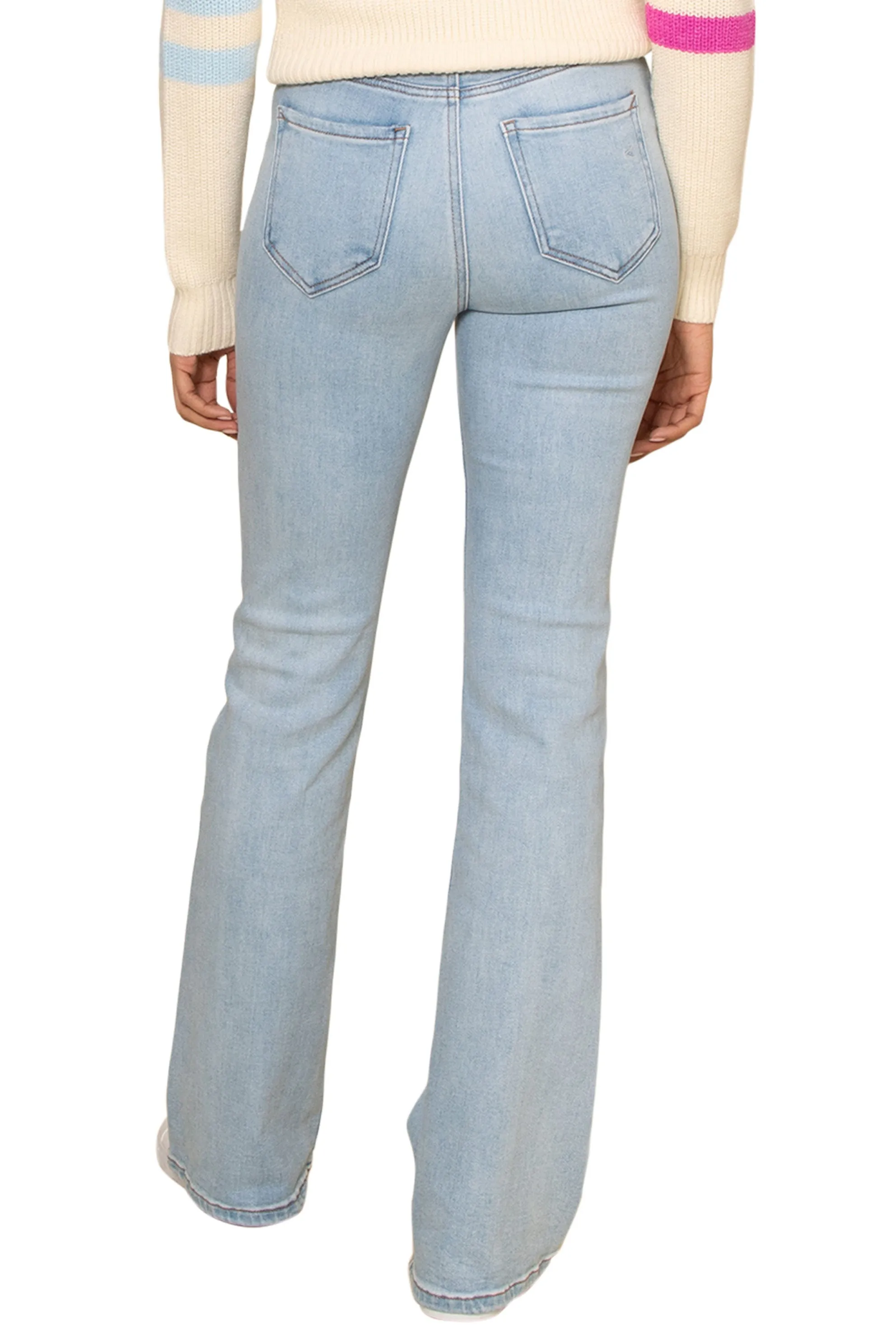 Happi Light Wash Flare Jeans sold by Mixology product image thumbnail 3