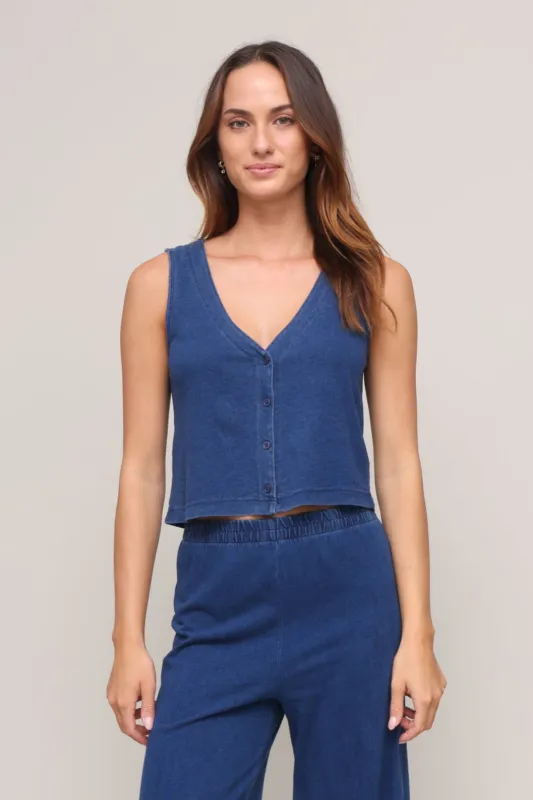 Solace Jersey Denim Top sold by Mixology