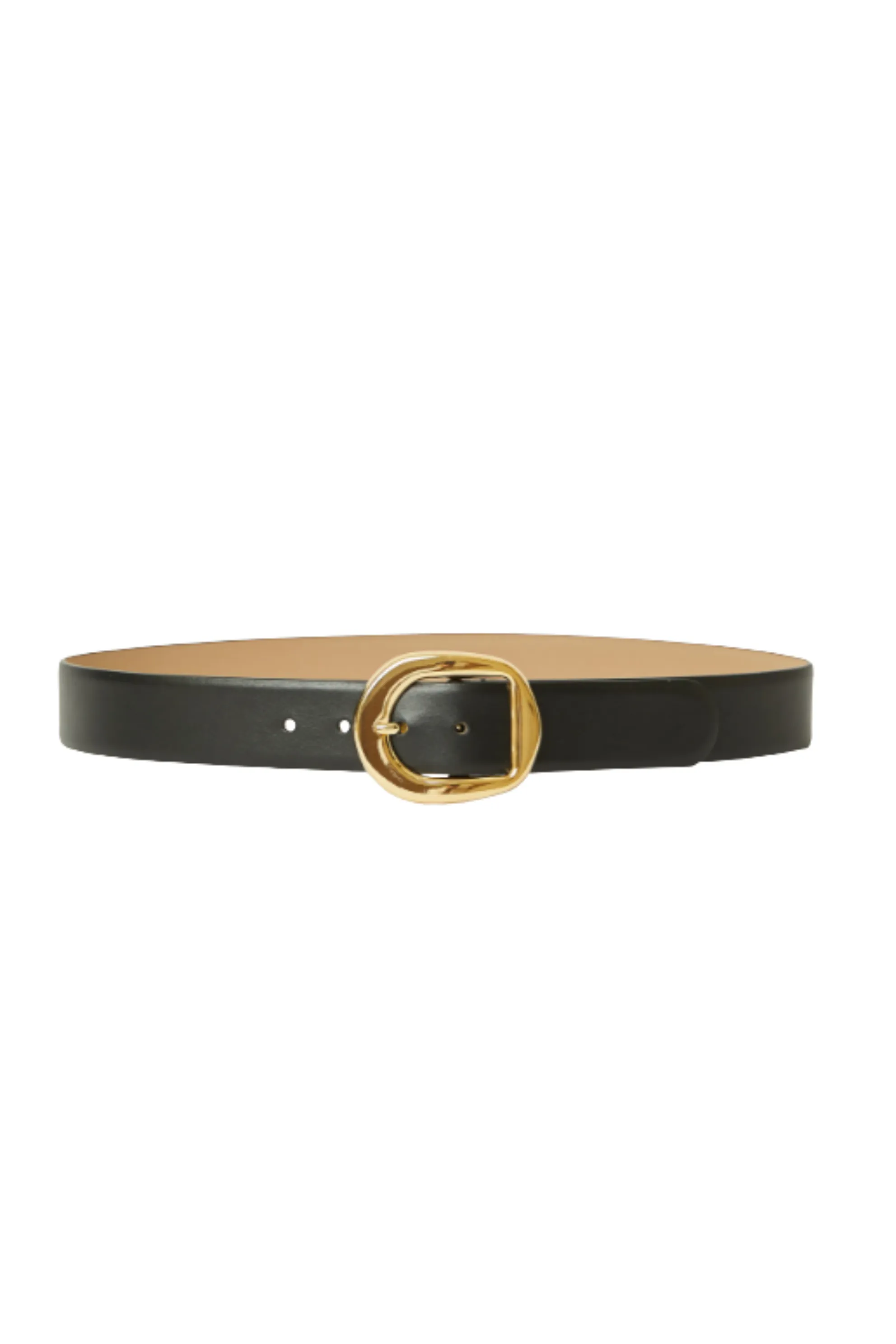 Leather Belt With Gold Buckle sold by Mixology