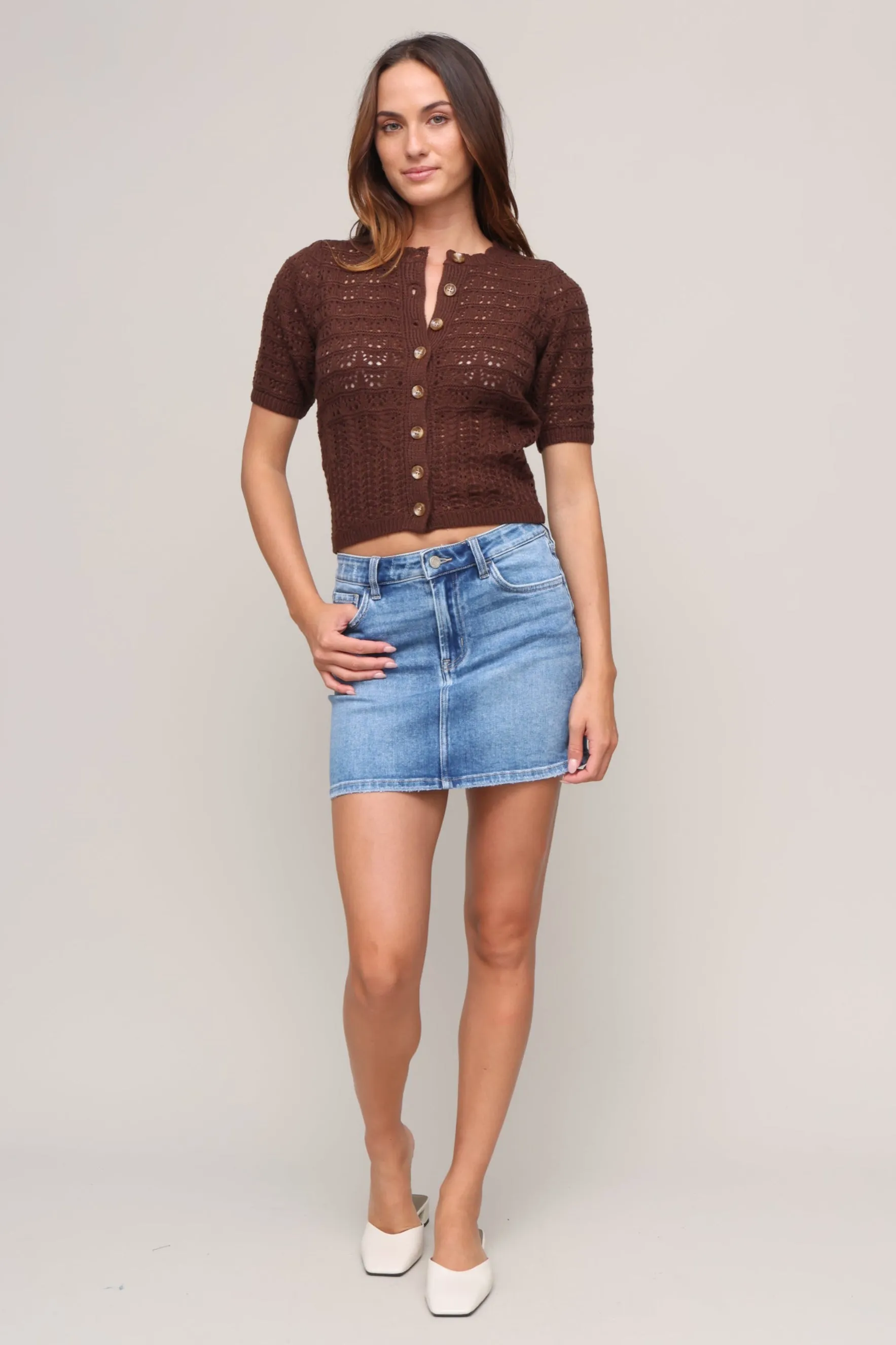 Mid Rise Mini Skirt sold by Mixology product image thumbnail 2