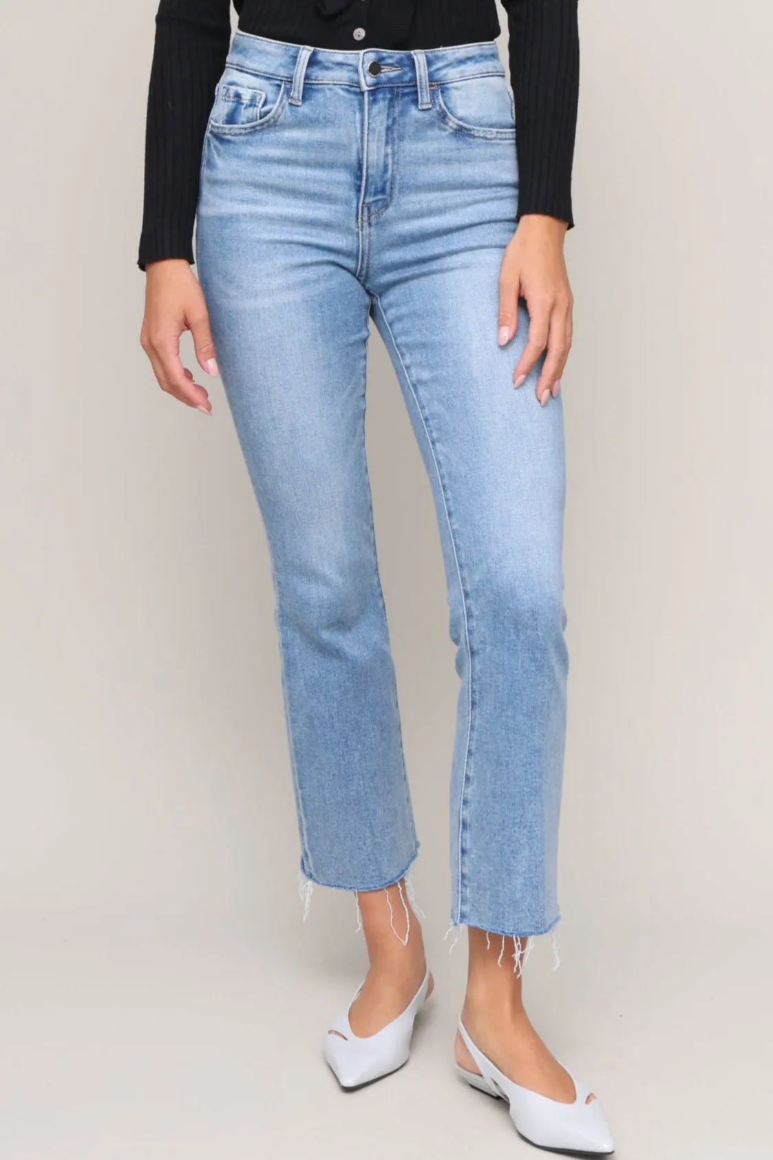 High Rise Kick Flare sold by Mixology