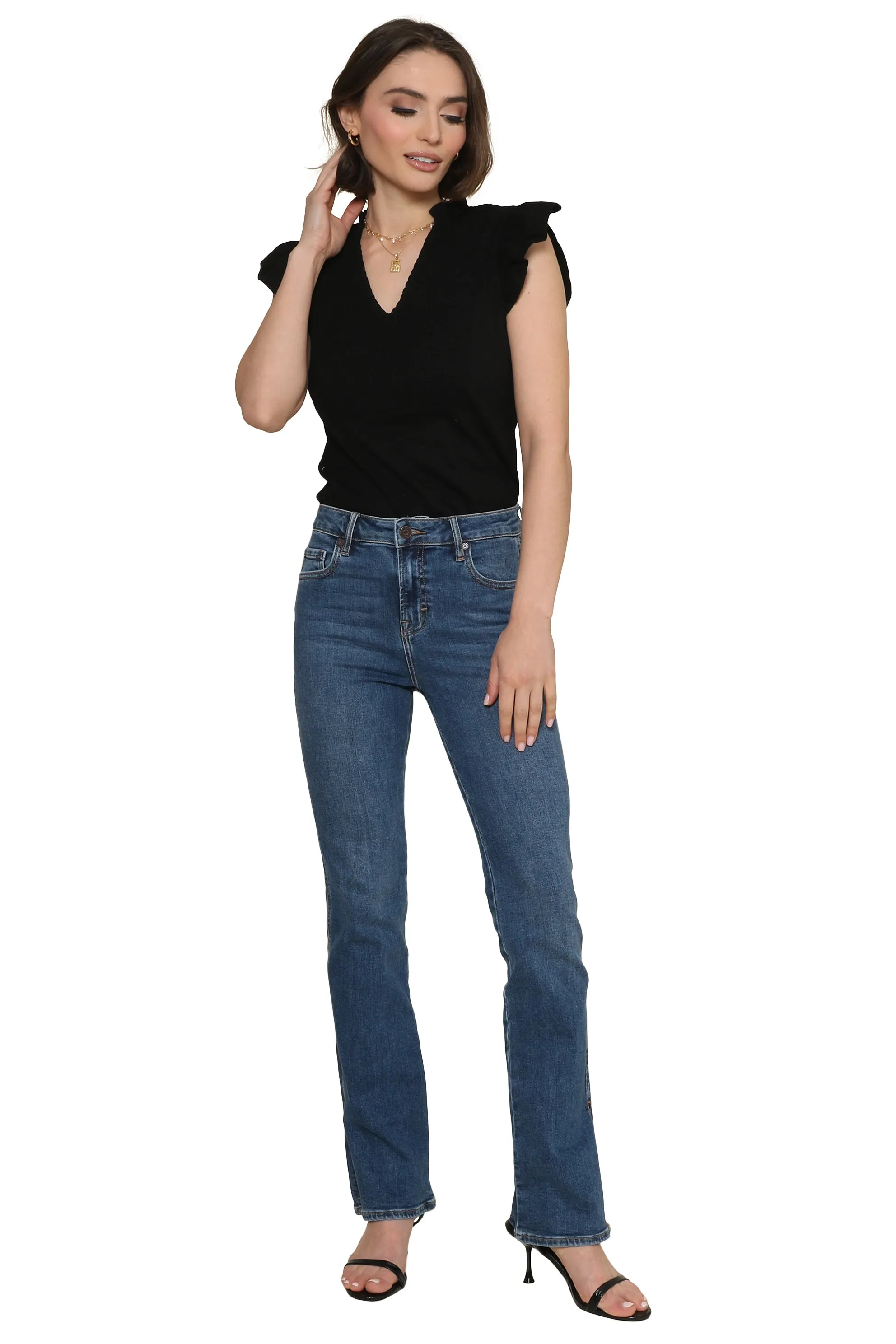 Smocked Flutter Sleeve Top sold by Mixology product image thumbnail 2