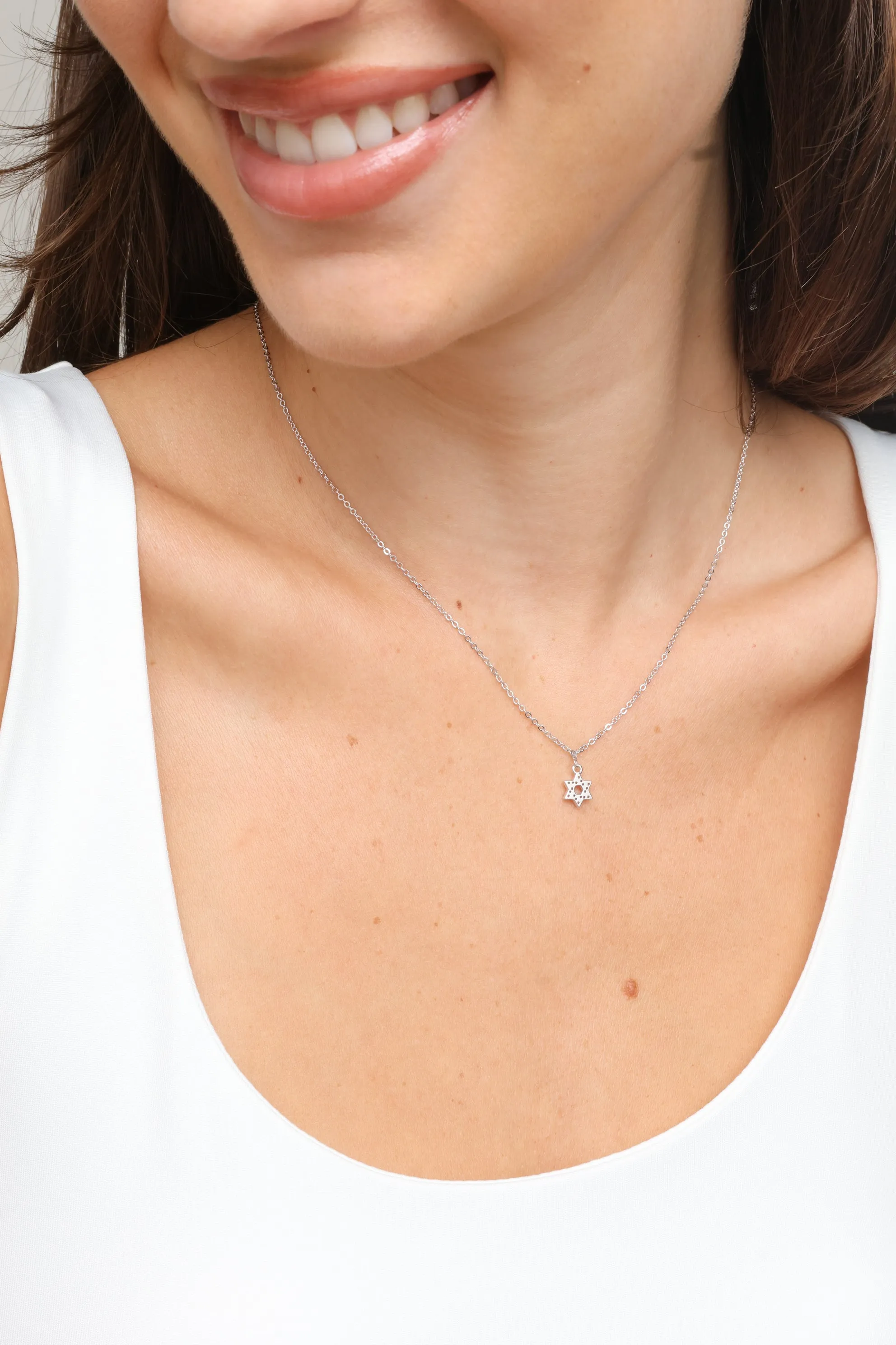Eli Mini Cz Star Of David Neck sold by Mixology