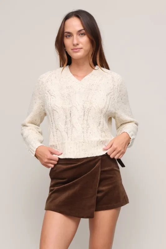 Cable V Neck Sweater sold by Mixology