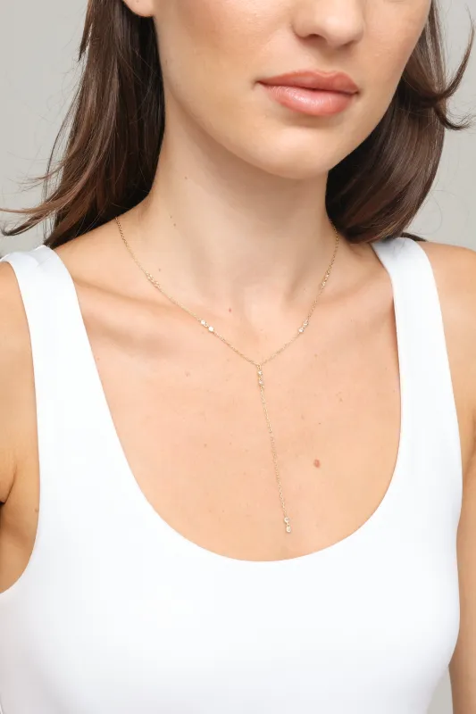 Luma Hanging Bezel Necklace sold by Mixology