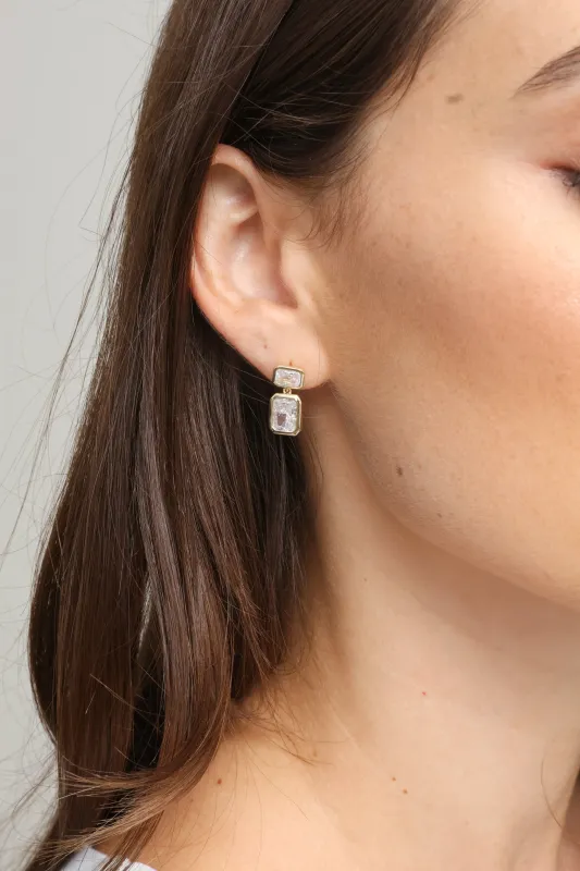 Bezel Drop Earring sold by Mixology