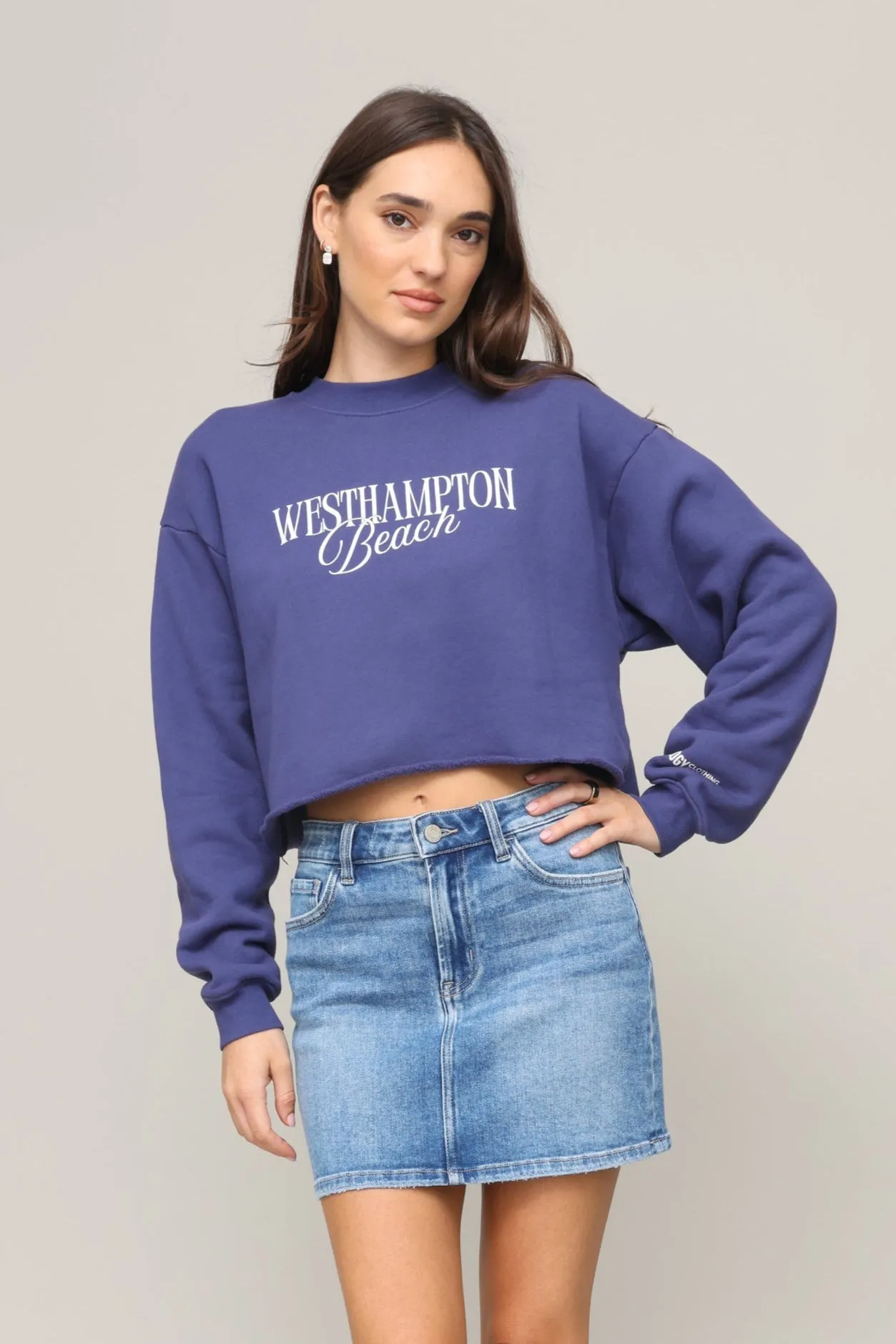 Westhampton Beach Cropped Crew Sweatshirt sold by Mixology