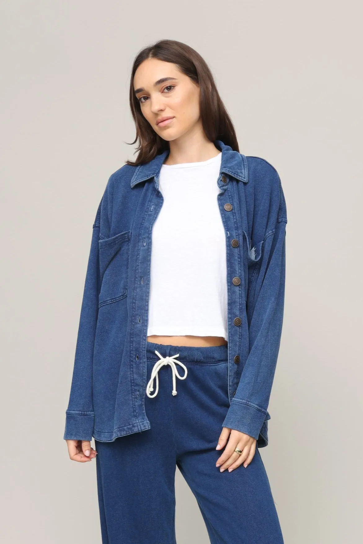 All Day Knit Denim Jacket sold by Mixology