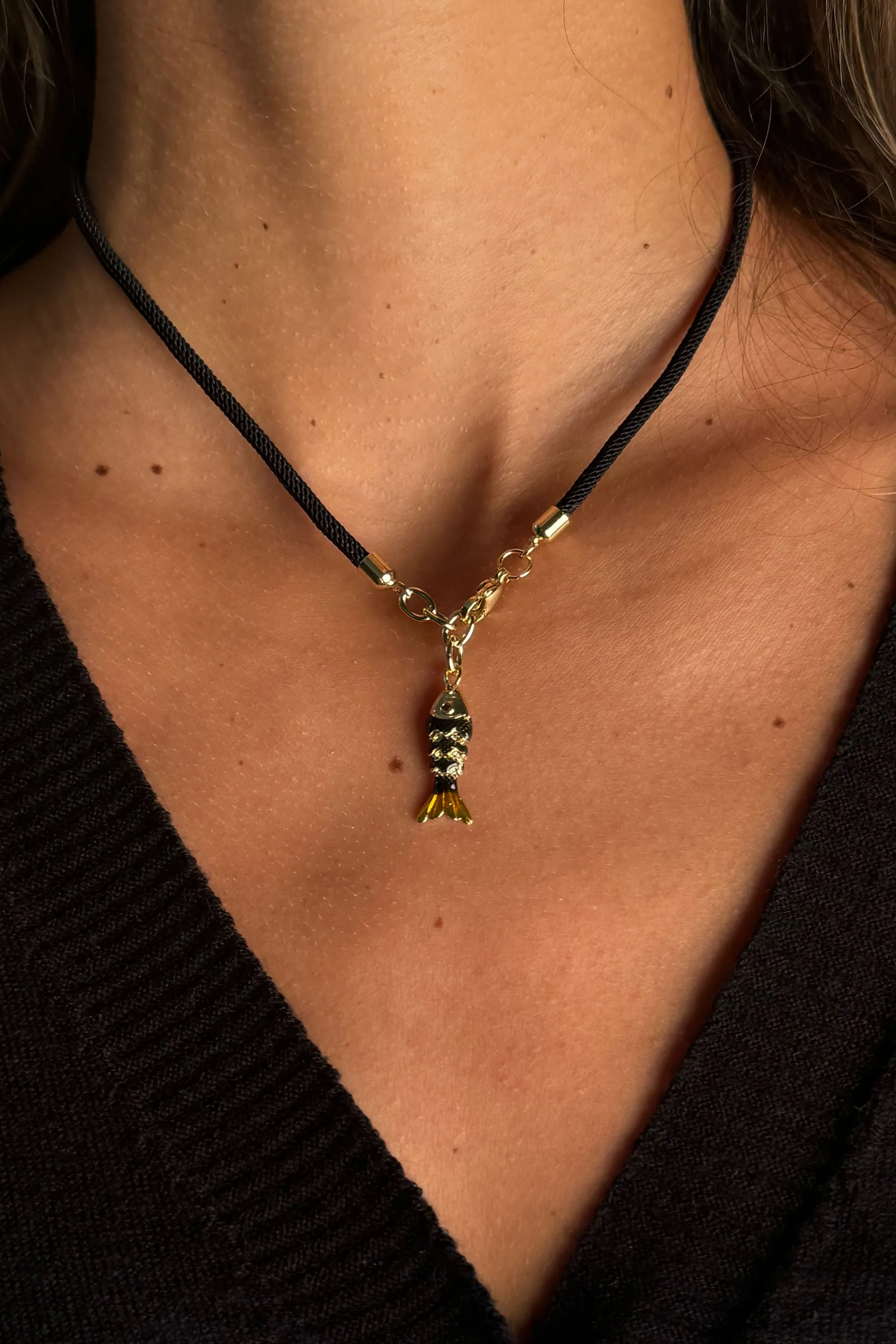 Nemoa Fish On Cord Necklace sold by Mixology