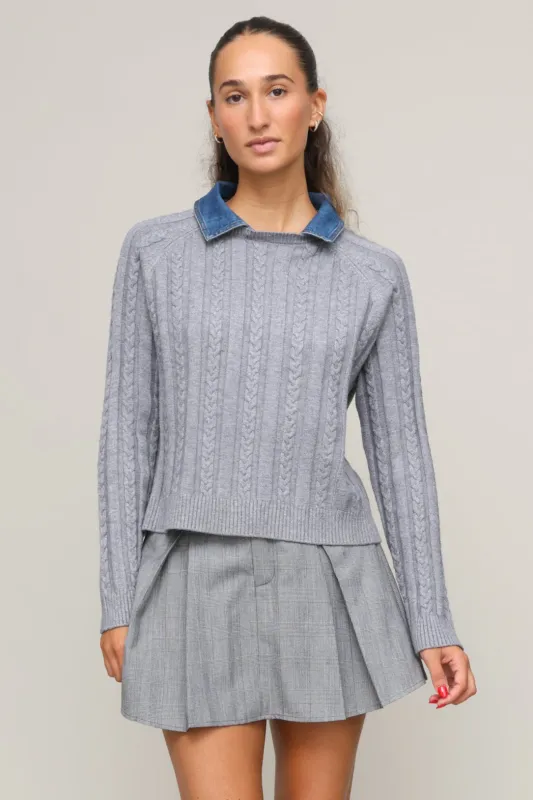 Peyton Two Fer Sweater sold by Mixology