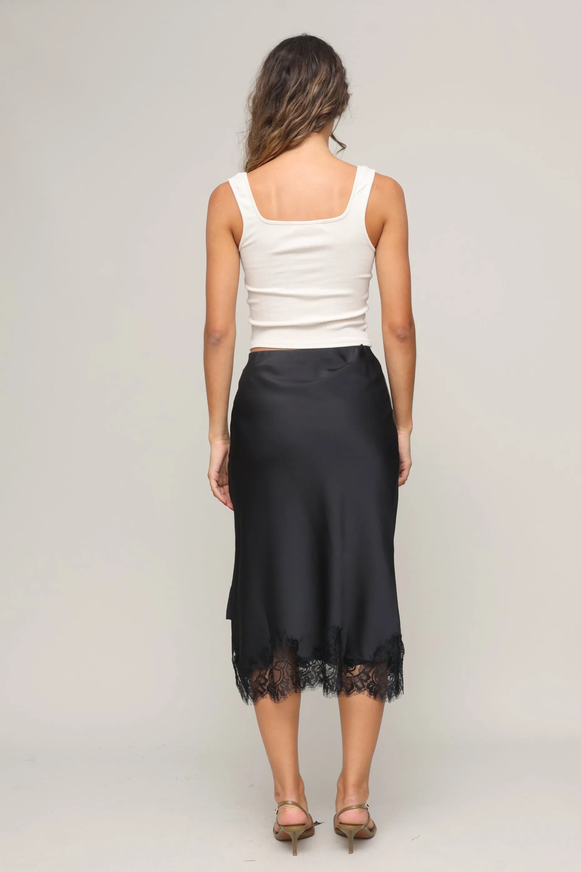 Luna Lace Trim Slip Skirt sold by Mixology product image thumbnail 5