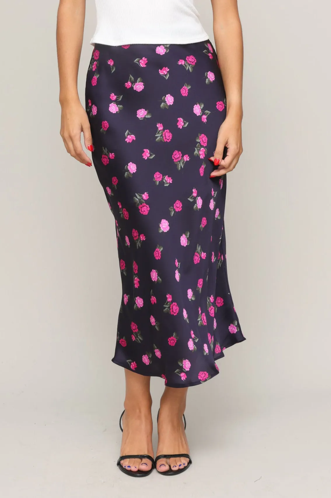 Twilight garden midi skirt sold by Mixology